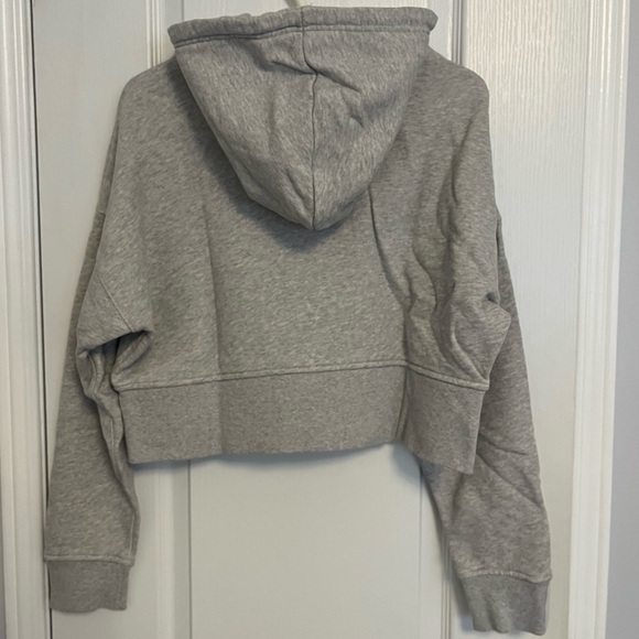 Grey Adidas Cropped Hoodie - Picture 2 of 5